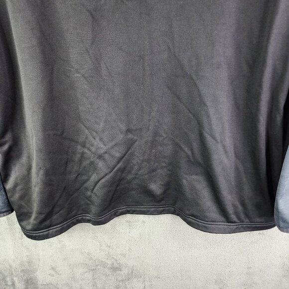 Mens Black & Gray Callaway Pullover Sweatshirt 1/4 Zip Long Sleeve Size XXL - Picture 3 of 12